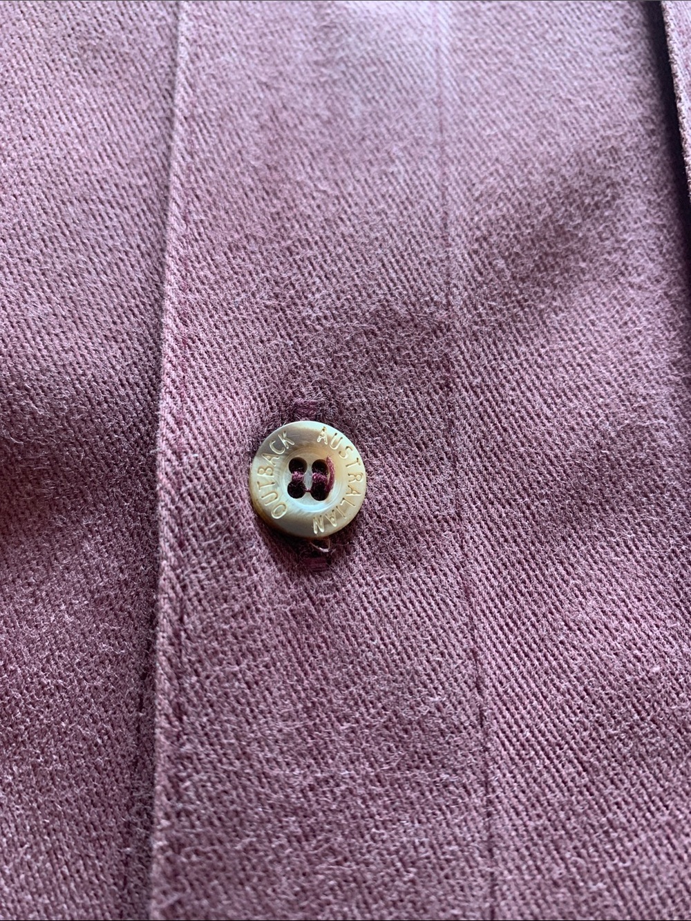 Australian Outback Collection Plum colored Button Down Men’s Large Eastern Fnaws - Picture 4 of 12